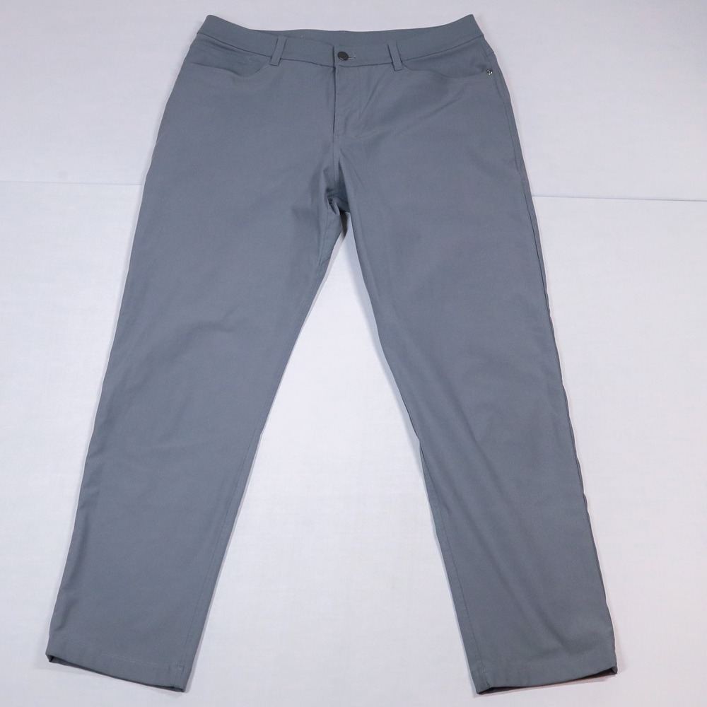 Lululemon ABC Pant Classic Fit Men 33x32 Gray Warpstreme Commuter Tech LM5AO1S